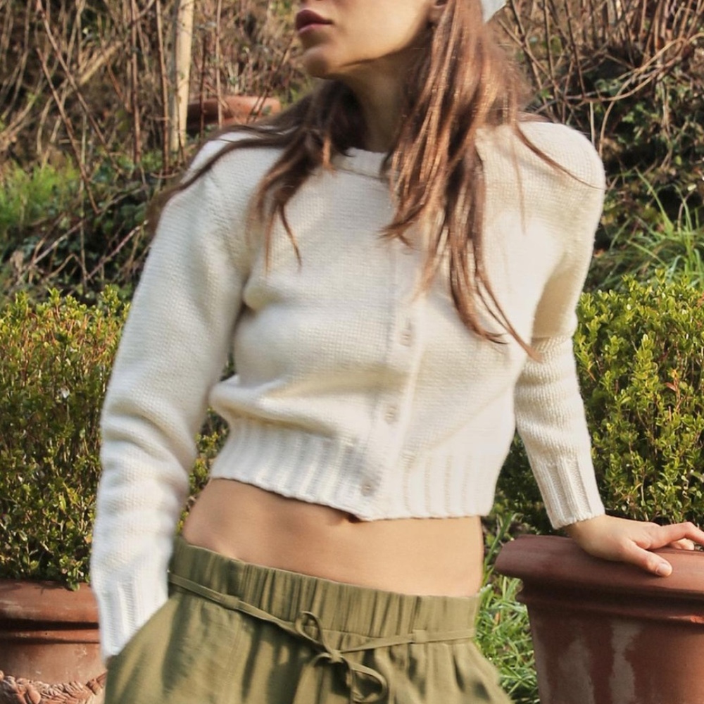 ZARA WOOL BLEND KNIT CARDIGAN S